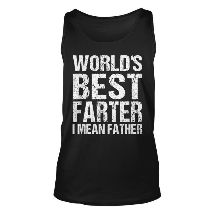Fathers Day Retro Dad Worlds Best Farter I Mean Father  Unisex Tank Top