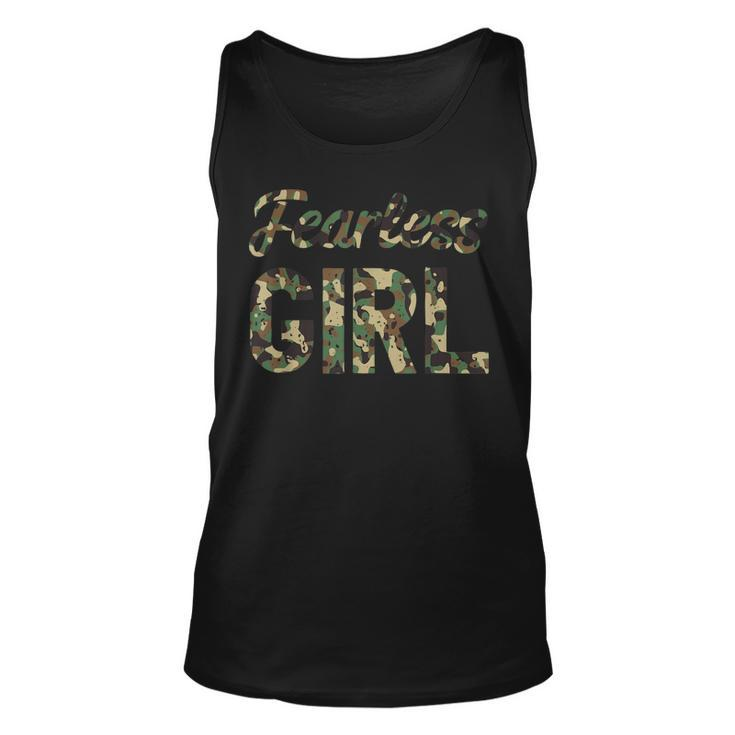Fearless Girl I Camo Cute Camouflage Lover  Unisex Tank Top