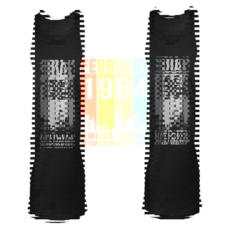 February 1964 59 Years Of Being Awesome Vintage Unisex Tank Top