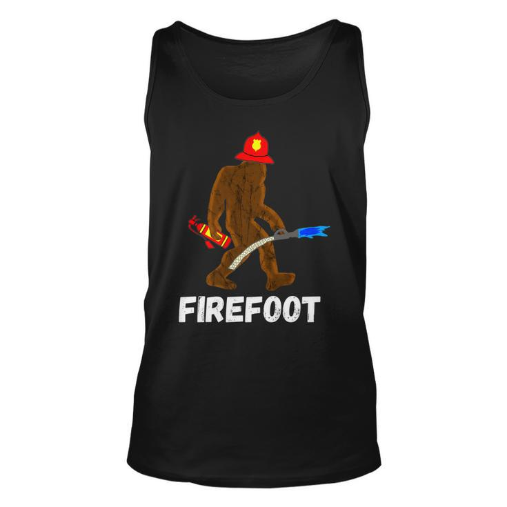 Fire Fighter Bigfoot Fireman Funny Sasquatch Firefighter   Unisex Tank Top