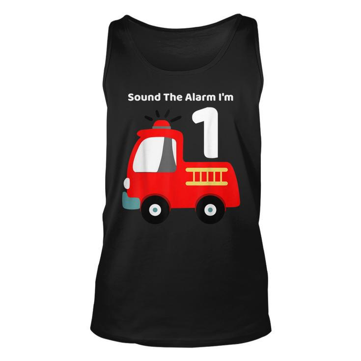 Fire Fighter Truck 1 Year Old Birthday  | 1St Bday Unisex Tank Top