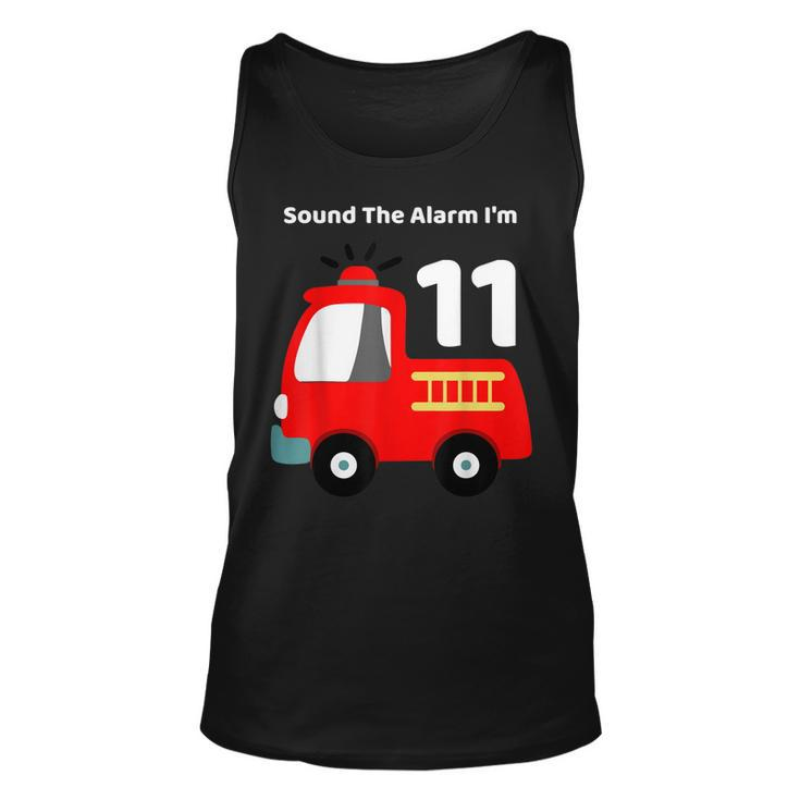 Fire Fighter Truck 11 Year Old Birthday | 11Th Bday Unisex Tank Top