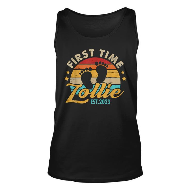 First Time Lollie Est 2023 Mothers Day Gift Pregnancy  Unisex Tank Top