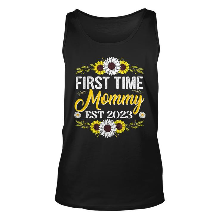 First Time Mommy Est 2023 Mom Pregnancy Announcement  Unisex Tank Top