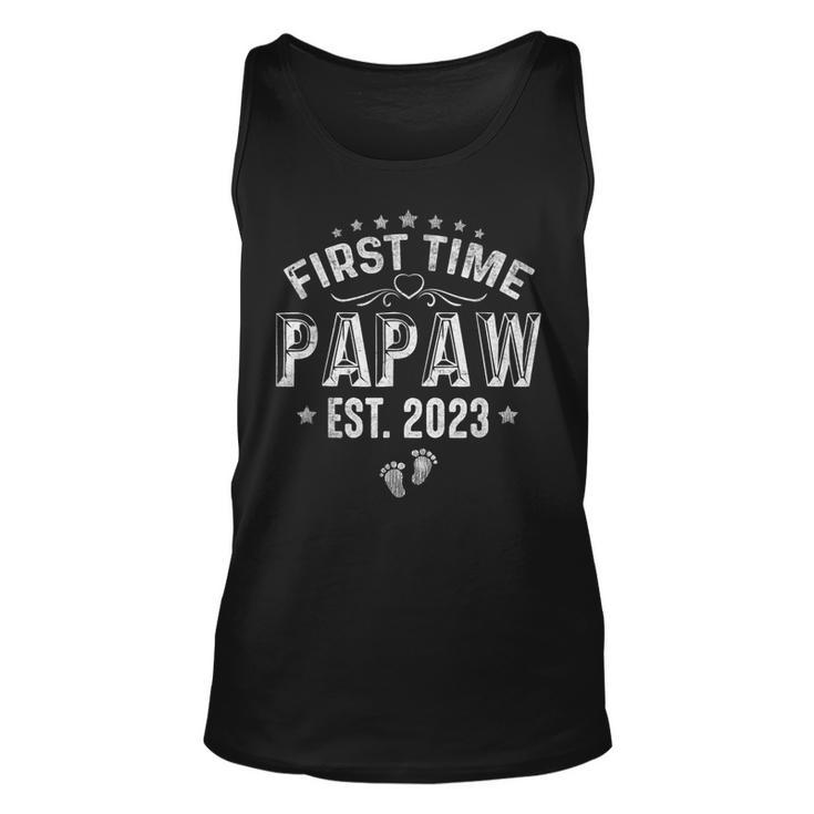 Mens First Time Papaw Est 2023 Fathers Day Soon To Be Papaw Tank Top