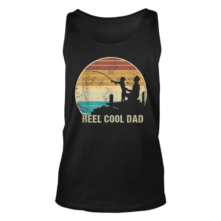 Fishing Reel Cool Dad Father And Son Fathers Day Vintage  Unisex Tank Top