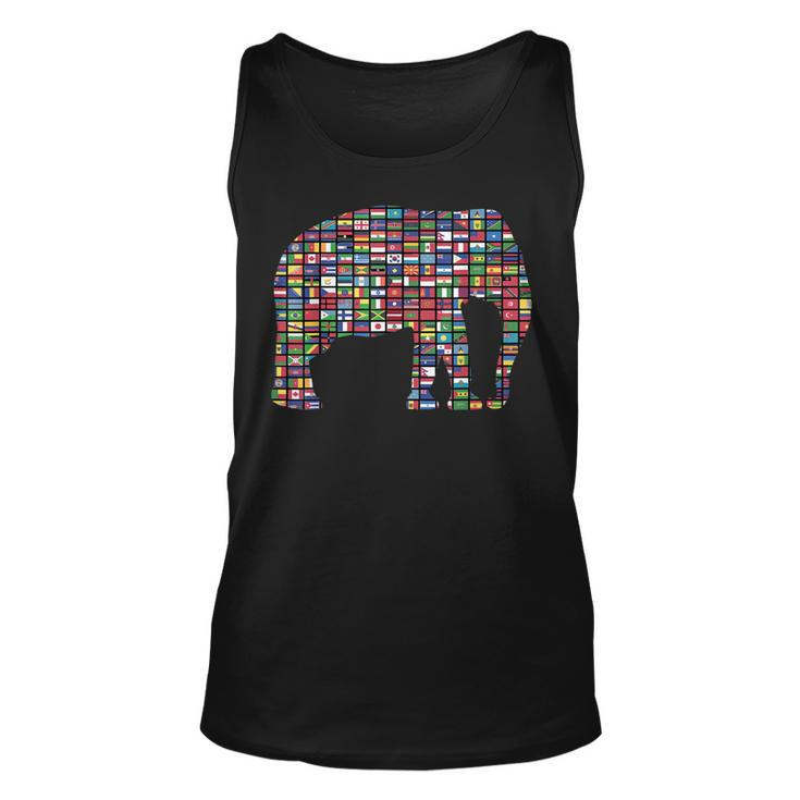 Flags Of The Countries Of The World International Elephant  Unisex Tank Top