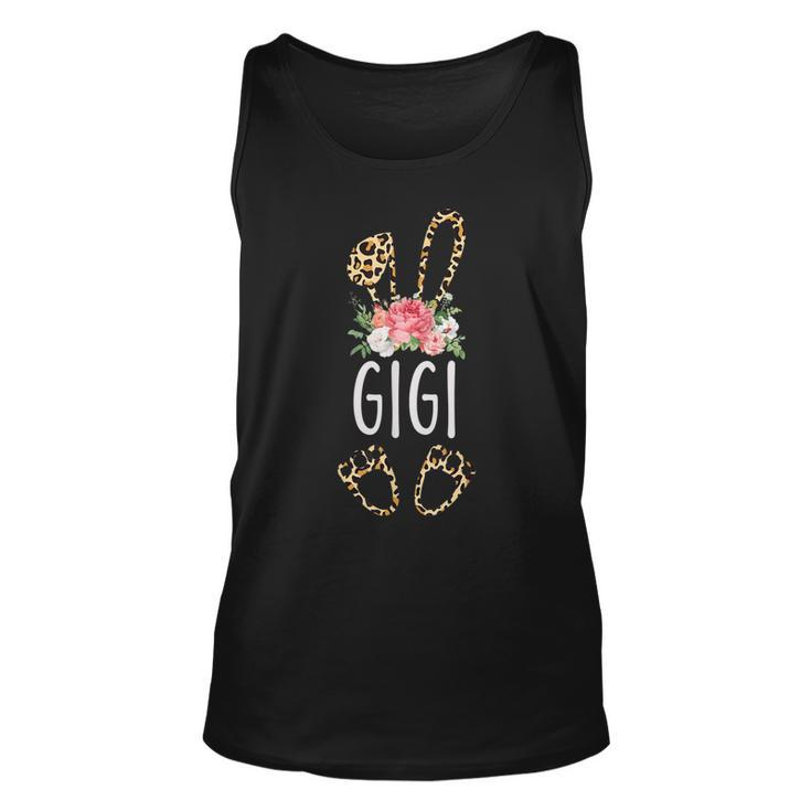 Floral Leopard Gigi Bunny Gift Happy Easter Mothers Day  Unisex Tank Top