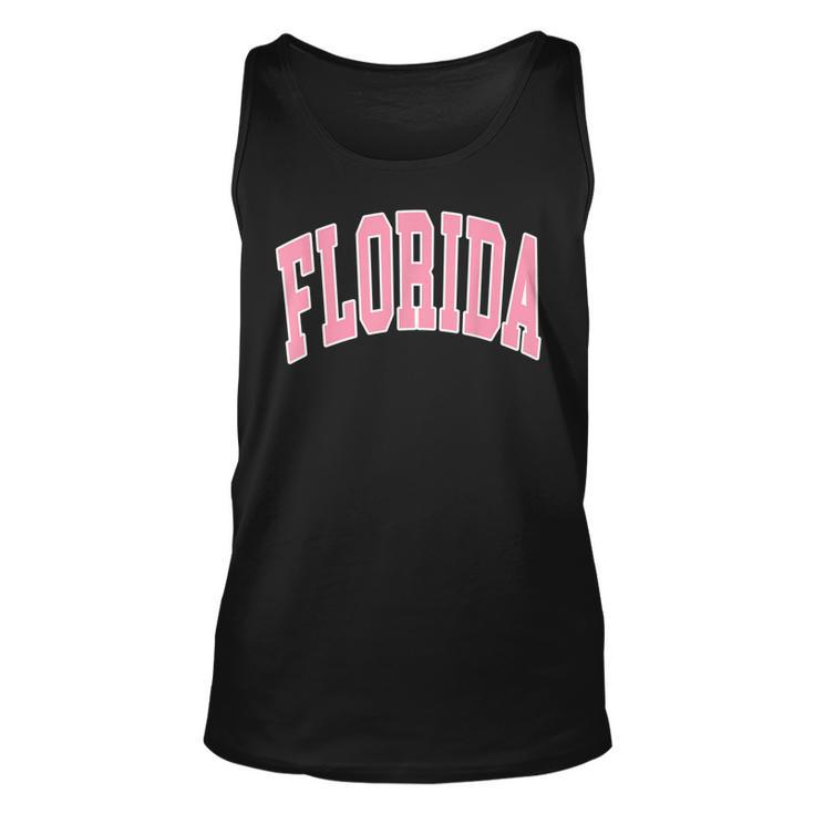 Florida Beach Preppy Pink Font  Unisex Tank Top