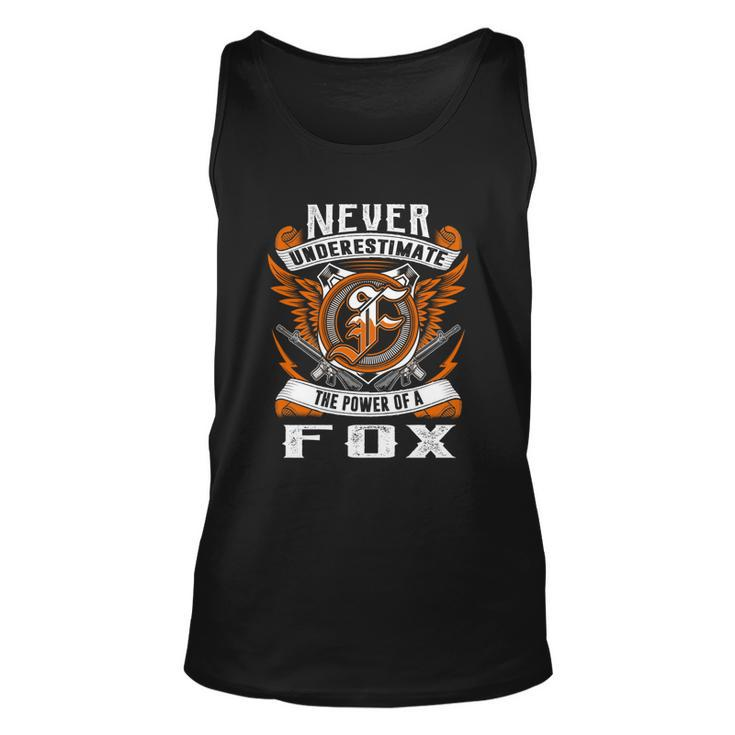 Fox - Never Underestimate Personalized Name  Unisex Tank Top