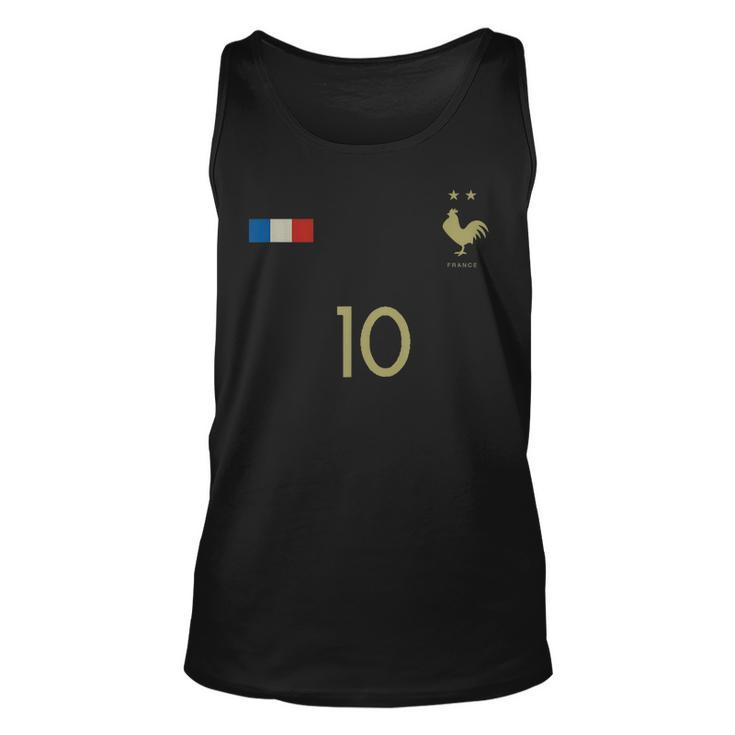 France Number 10 French Soccer Retro Football France  Unisex Tank Top