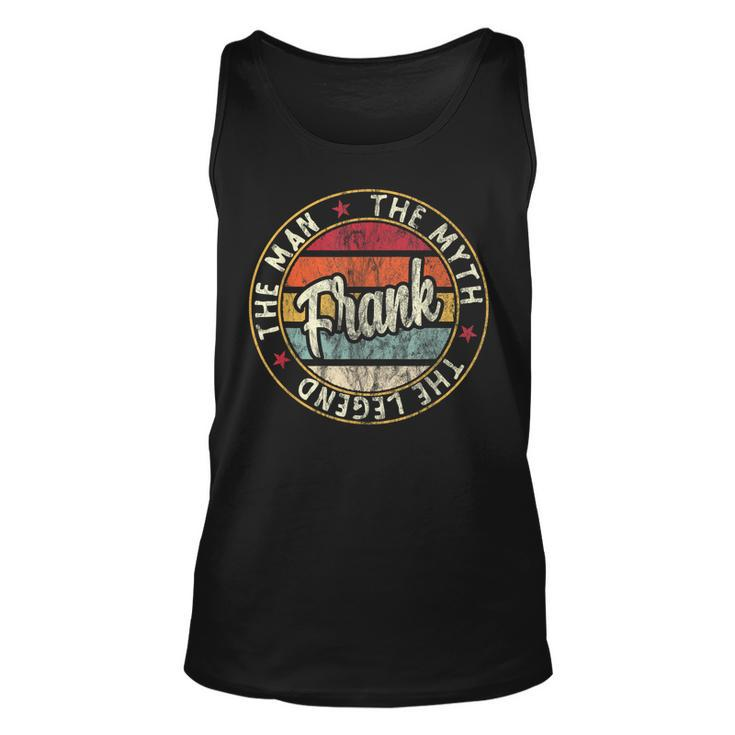 Mens Frank The Man The Myth The Legend First Name Dad Tank Top