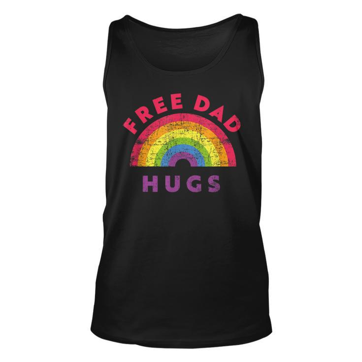 Free Dad Hugs  Free Dad Hugs Rainbow Gay Pride   Unisex Tank Top