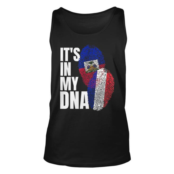 French And Haitian Mix Dna Heritage Flag Gift Unisex Tank Top