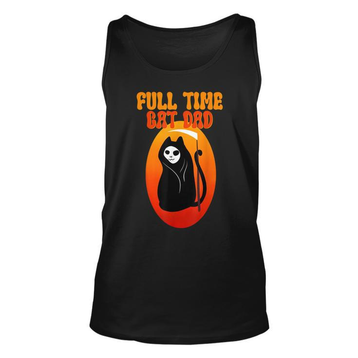 Full Time Cat Dad Halloween Funny V2 Unisex Tank Top
