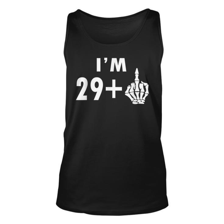 Funny 30Th Birthday Gifts Shirt Im 29 Plus 1 Middle Finger Unisex Tank Top