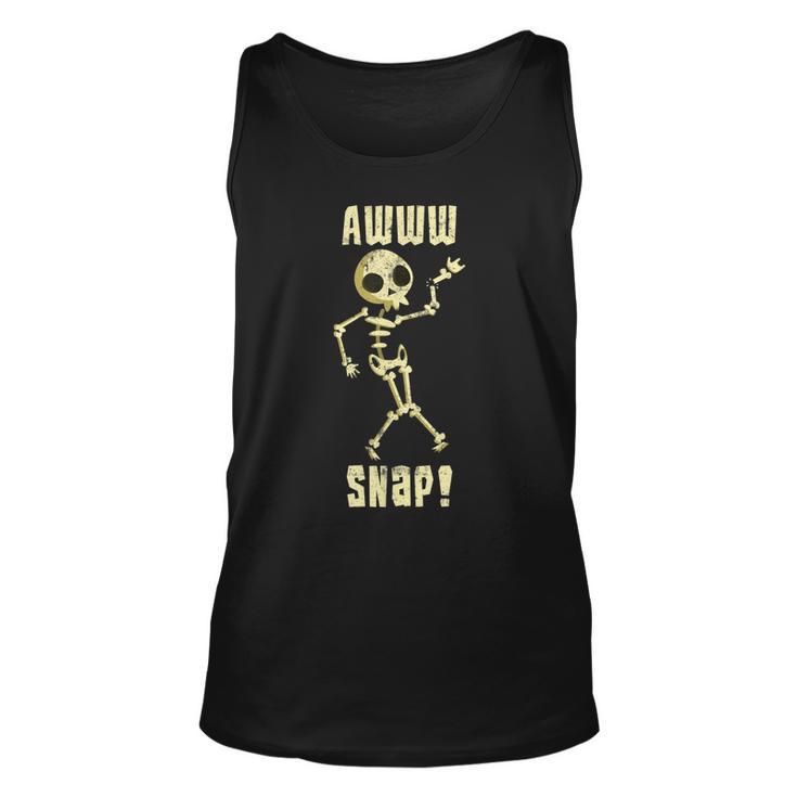 Funny Broken Arm  Awww Snap Skeleton Broken Bone Unisex Tank Top