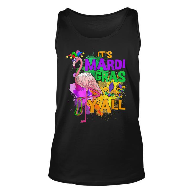 Funny Carnival Party Gift Idea Flamingo Mardi Gras  V3 Unisex Tank Top