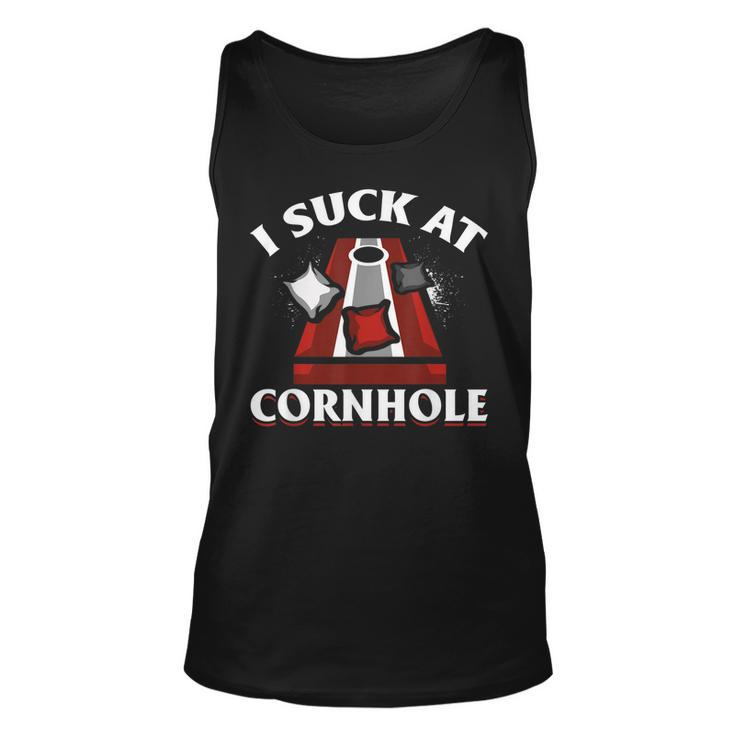 Funny Cornhole - I Suck At Cornhole  Unisex Tank Top