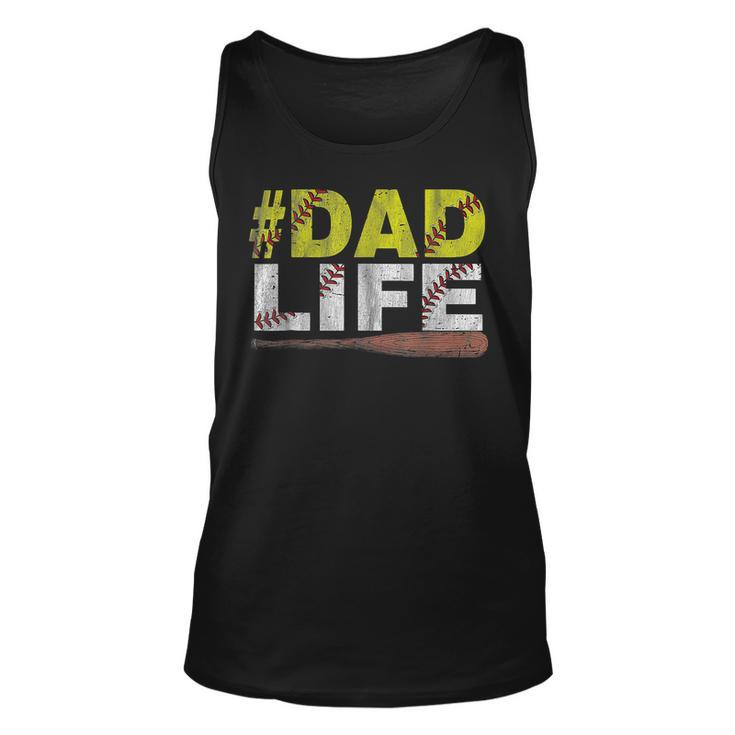 Funny Dad Life Softball Baseball Daddy Sports Fathers Day  Unisex Tank Top