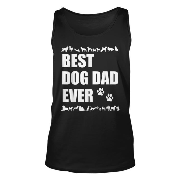 Funny Dog Quote  Best Dad Ever Doggy Father Unisex Tank Top