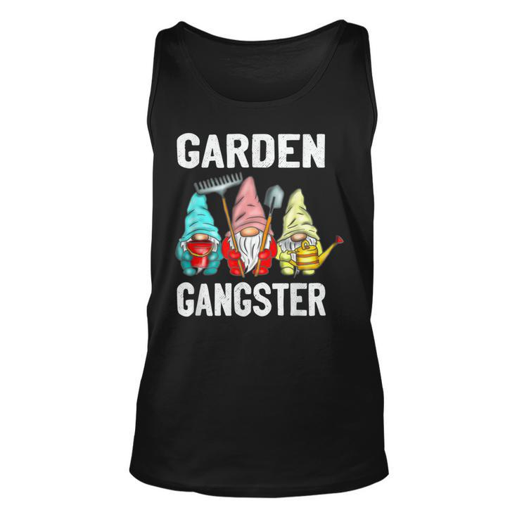 Funny Gnome Lover Garden Gangster Gnomes Gardener  Unisex Tank Top