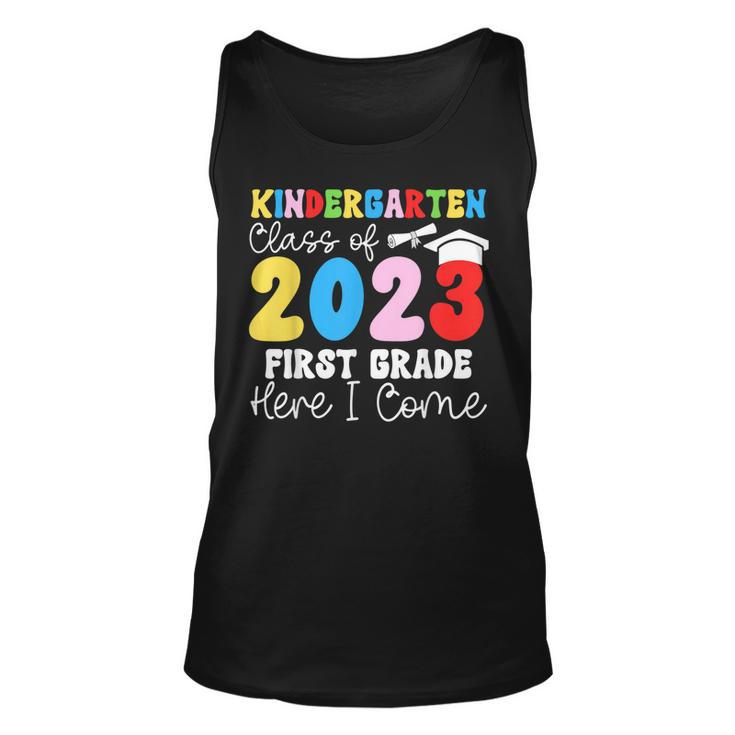 Funny Kindergarten Class Of 2023 First Grade Here I Come  Unisex Tank Top