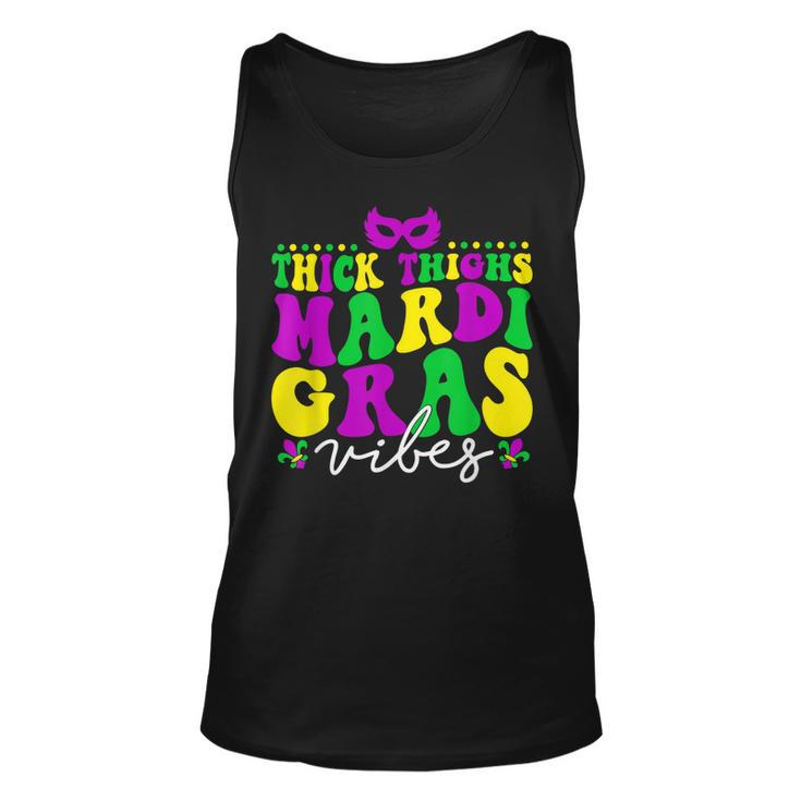 Funny Mardi Gras Thick Thighsvibes Happy Mardi Gras  Unisex Tank Top