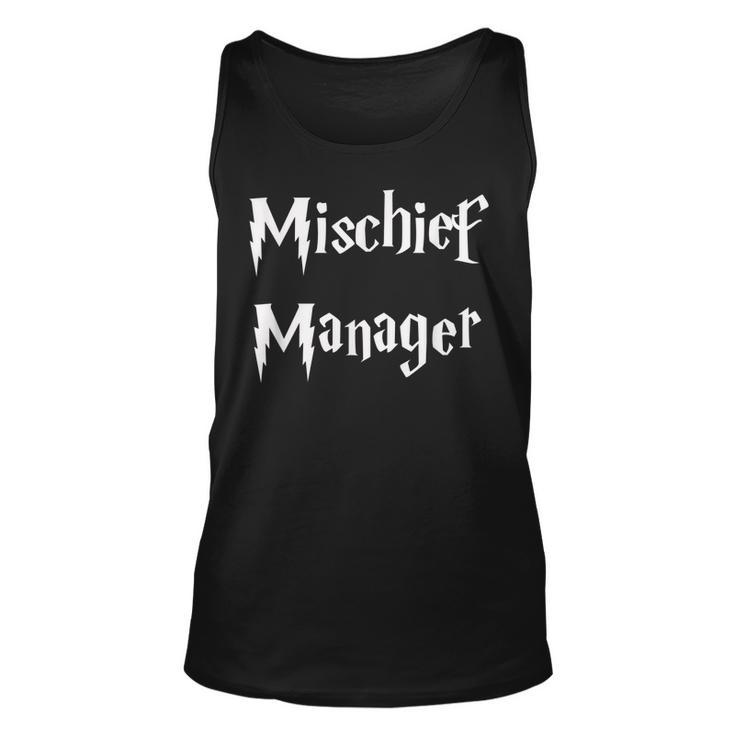 Funny Mischief Manager Kids Mom & Dad Gift  Unisex Tank Top