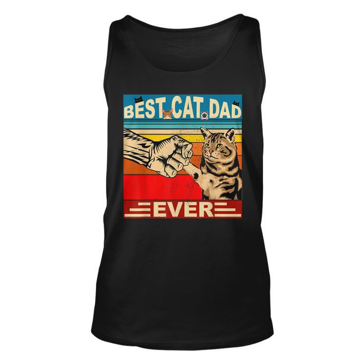 Funny Retro Best Cat Dad Ever Vintage Mens Dads Kitty Lovers  V2 Unisex Tank Top