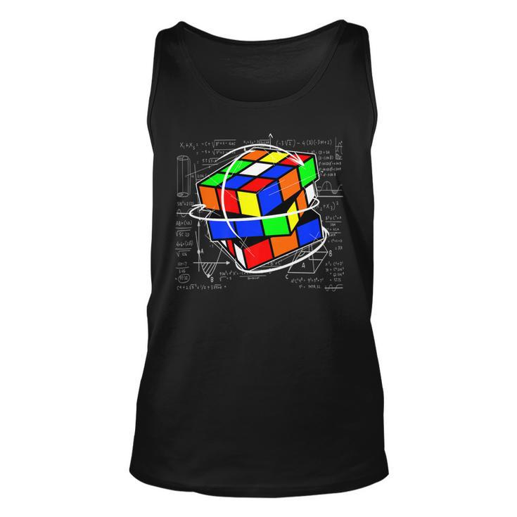 Funny Speed Cubing Puzzle Lovers Cube Youth Adult Math Cuber   Unisex Tank Top