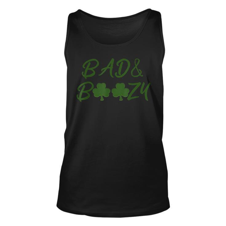 Funny St Patrick Day Drinking Tee Gift Funny Bad And Boozy  Unisex Tank Top