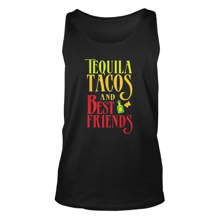Funny Taco Gift Retro Taco Tequila Tacos And Best Friend Men Women Tank Top Graphic Print Unisex