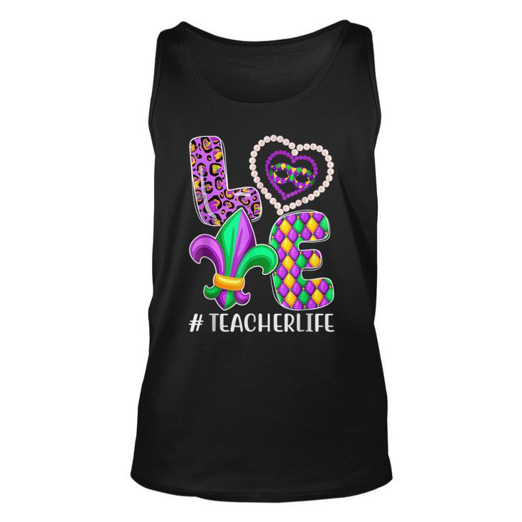 Funny Teacher Mardi Gras Family Matching Outfit  V3 Unisex Tank Top