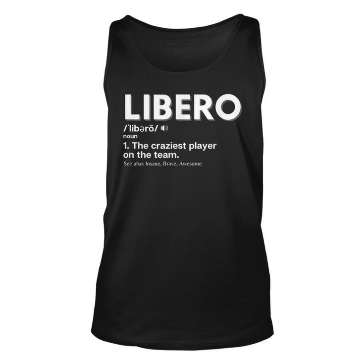 Funny Volleyball Players Libero  Unisex Tank Top