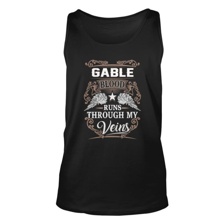 Gable Name  - Gable Blood Runs Through My V Unisex Tank Top