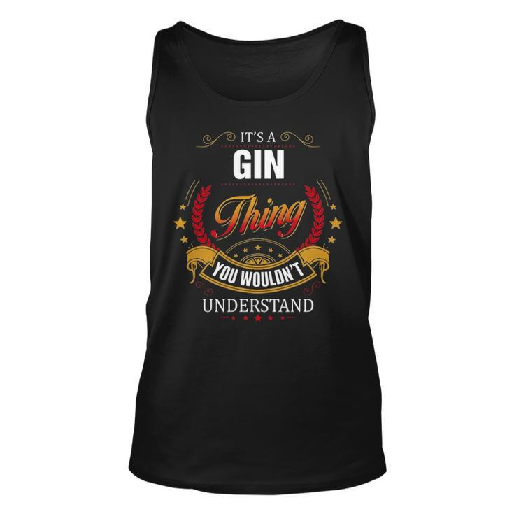 Gin Family Crest GinGin Clothing Gin T Gin T Gifts For The Gin Unisex Tank Top