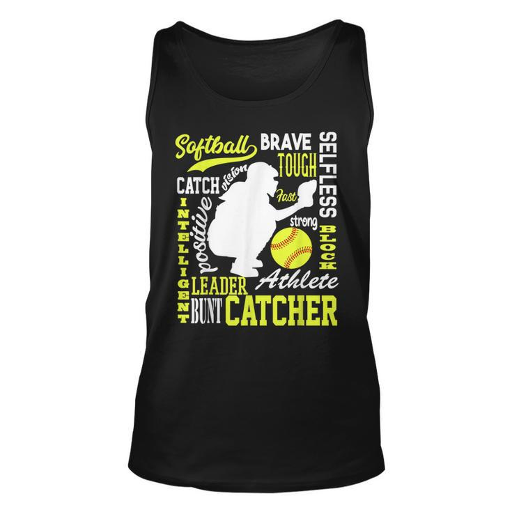 Girls Softball Catcher Great For Ns Traits Of A Catcher  Unisex Tank Top