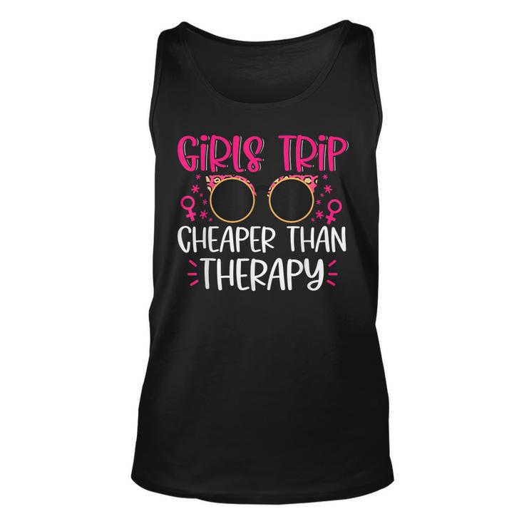 Girls Trip Cheaper Than A Therapy Funny Bachelorette Party  Unisex Tank Top