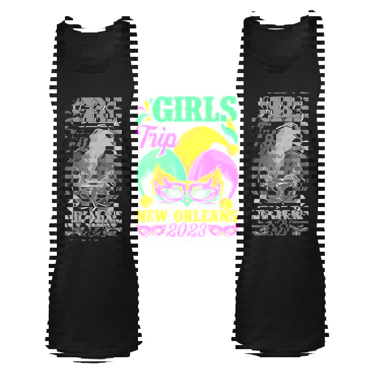 Girls Trip New Orleans 2023 Funny Jester Mask Mardi Gras Unisex Tank Top