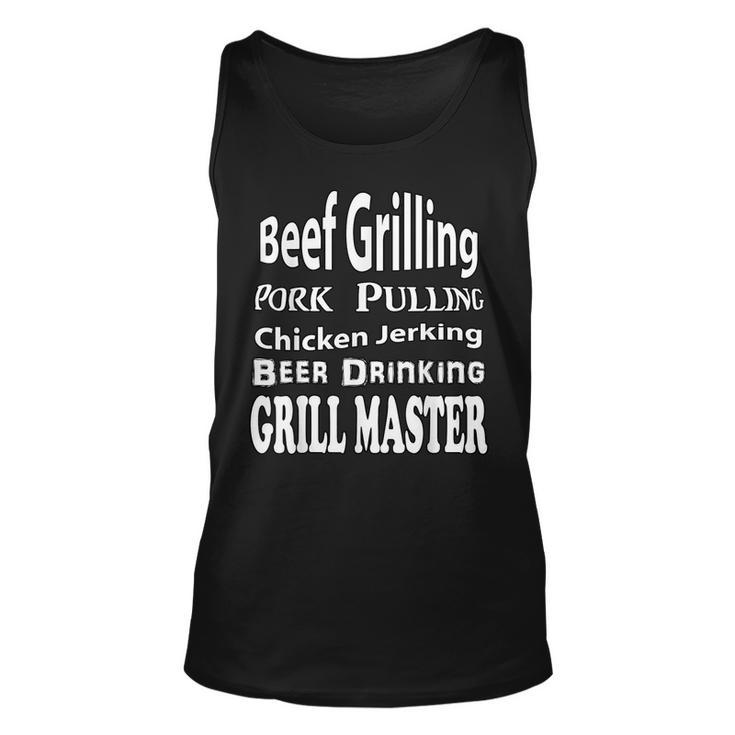 Grill Master Gift Gift Beef Pork Chicken Grilling Drinking Men Women Tank Top Graphic Print Unisex