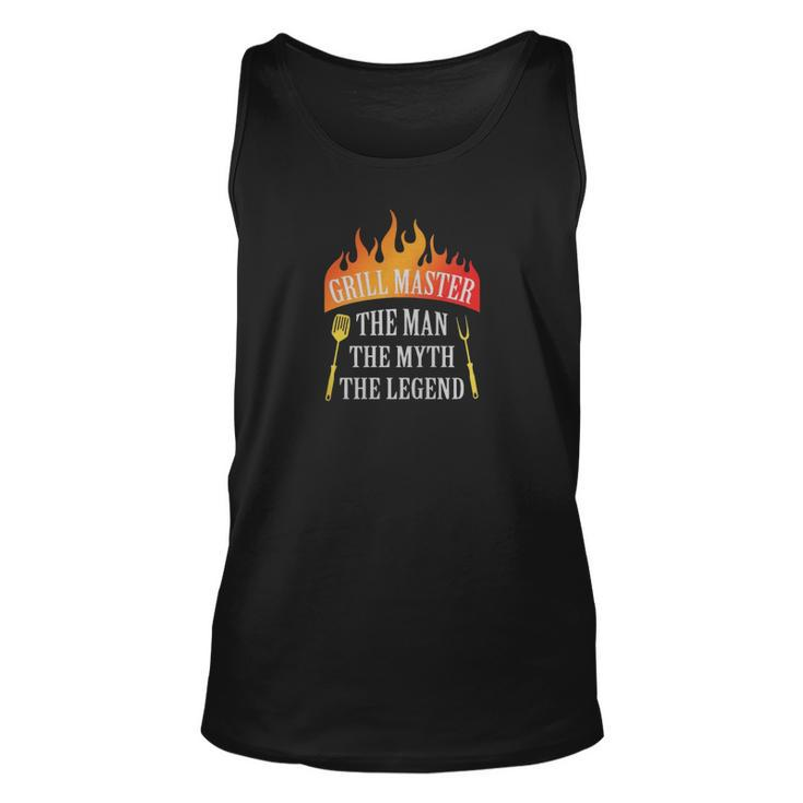 Grill Master The Man The Myth The Legend Men Women Tank Top Graphic Print Unisex