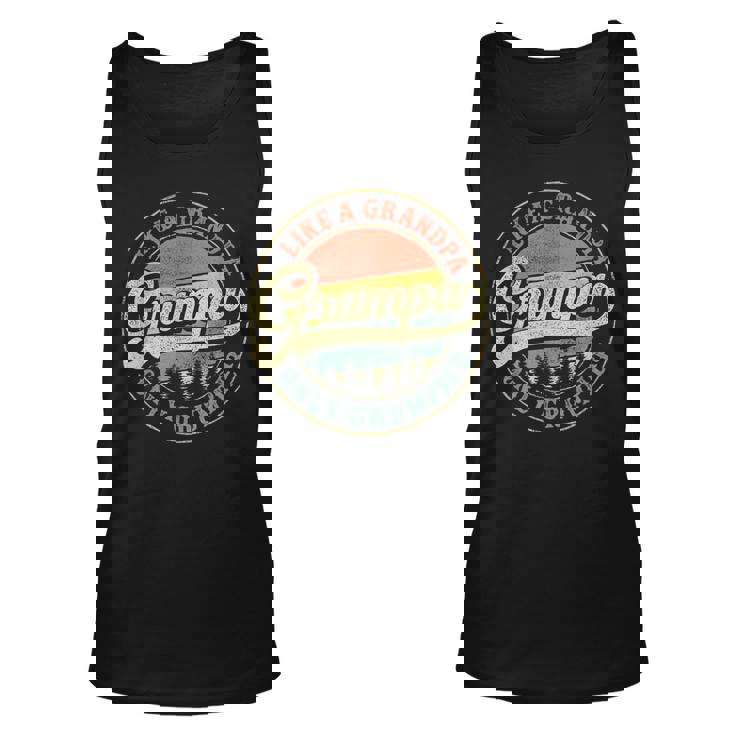 Mens Grumpa Like A Grandpa Only Grumpier Retro Grumpa Definition Tank Top