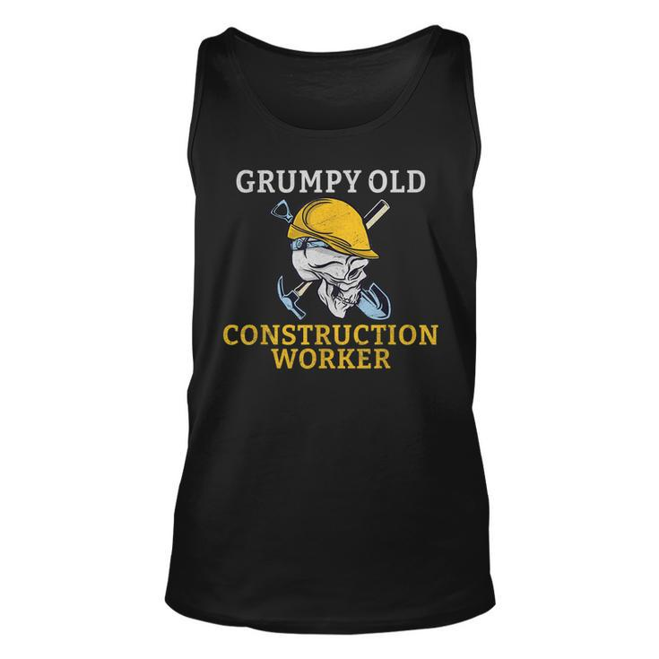 Grumpy Old Construction Worker  Unisex Tank Top
