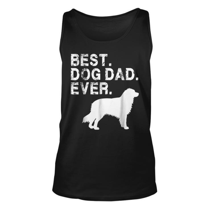 Grunge Best Dog Dad Ever Aussie With Dog Silhouette Tank Top