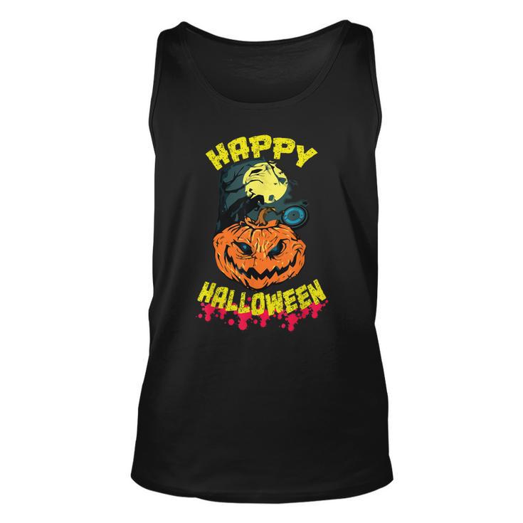 Halloween Grinsender Kürbis Horror Lustiges Spaß Tank Top