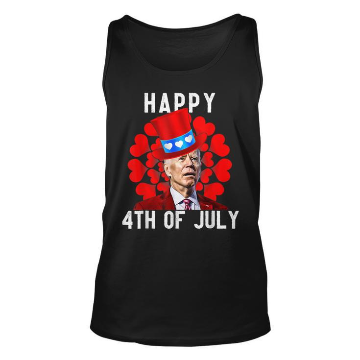 Happy 4Th Of July Confused Joe Biden Funny Valentines Day  Unisex Tank Top