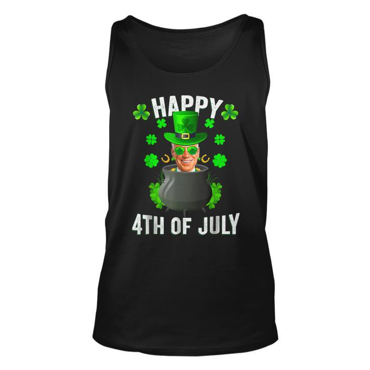 Happy 4Th Of July Funny Joe Biden Leprechaun St Patricks Day  Unisex Tank Top