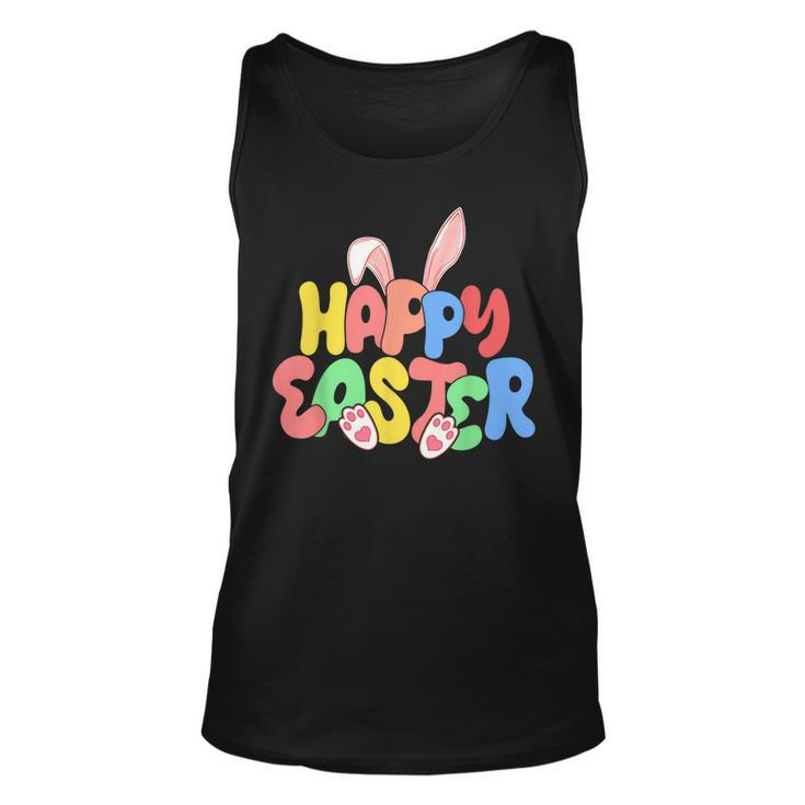 Happy Easter Easter Bunny Ears Easter Egg Hunt Matching  Unisex Tank Top