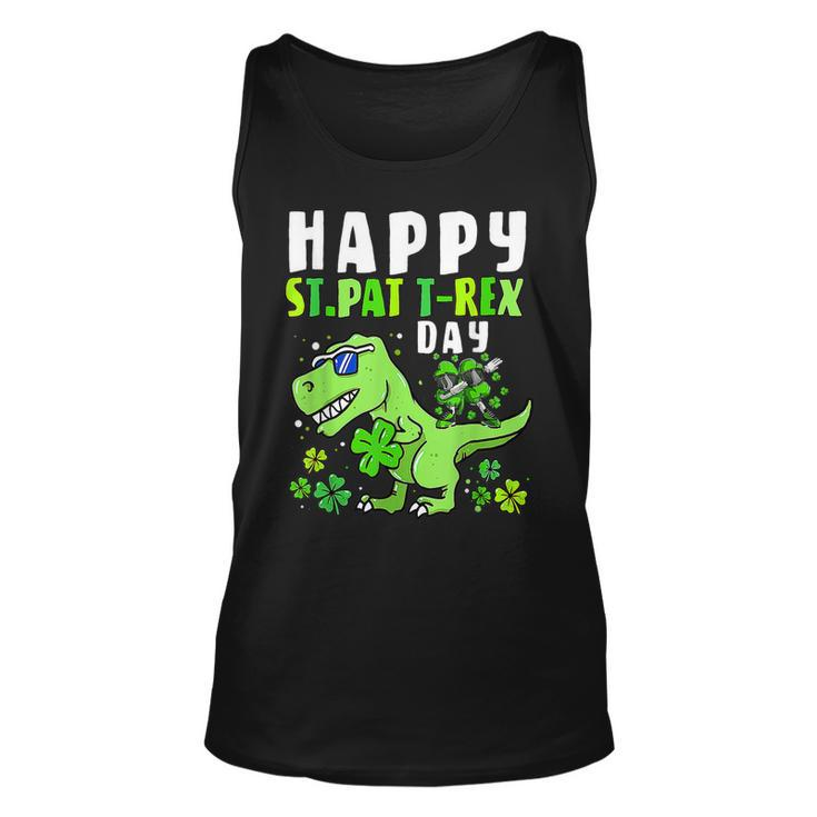 Happy St Pat T Rex Dabbing Shamrock St Patricks Day  Unisex Tank Top